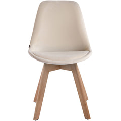 Besucherstuhl Borneo V2 Samt natura - creme