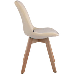 Besucherstuhl Borneo V2 Samt natura - creme