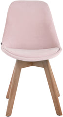 Besucherstuhl Borneo V2 Samt natura - pink