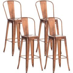 4er Set Barhocker Aiden - kupfer by Dropshipping-Europe – Barhocker