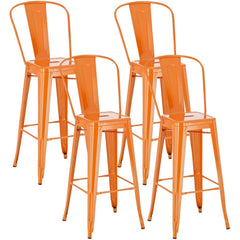 4er Set Barhocker Aiden - orange by Dropshipping-Europe – Barhocker