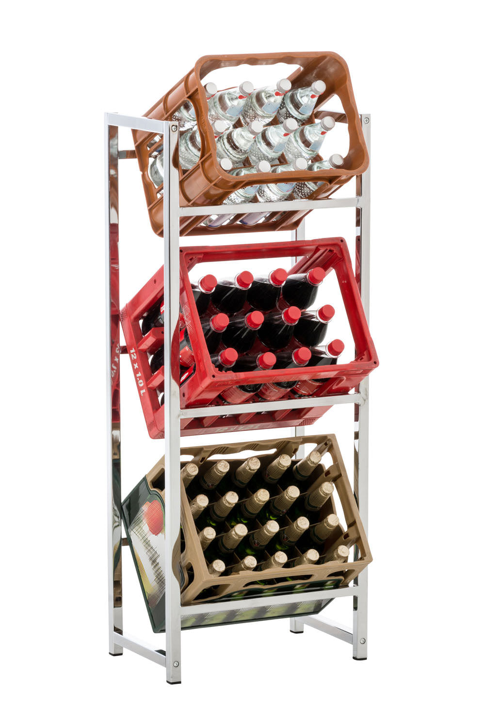 3er Getr�nkekistenst�nder Lennert - chrom by Dropshipping-Europe – M�bel