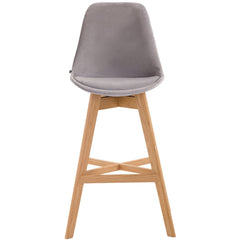 2er Set Barhocker Cannes Samt natura - grau