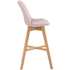 2er Set Barhocker Cannes Samt natura - pink