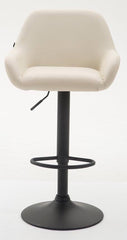 2er Set Barhocker Braga Kunstleder schwarz - creme