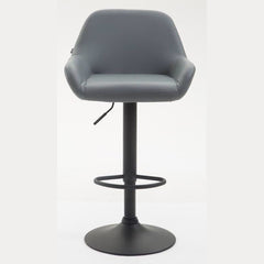 2er Set Barhocker Braga Kunstleder schwarz - grau