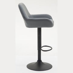 2er Set Barhocker Braga Kunstleder schwarz - grau
