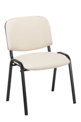 4er Set Besucherstuhl Ken Kunstleder - creme