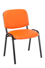 4er Set Besucherstuhl Ken Kunstleder - orange