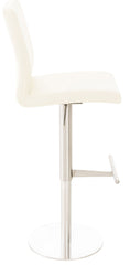 Barhocker Cadiz Kunstleder edelstahl - creme