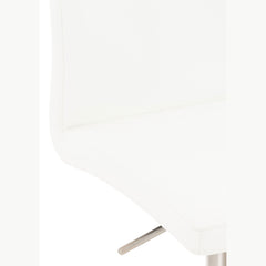 Barhocker Cadiz Kunstleder edelstahl - weiß