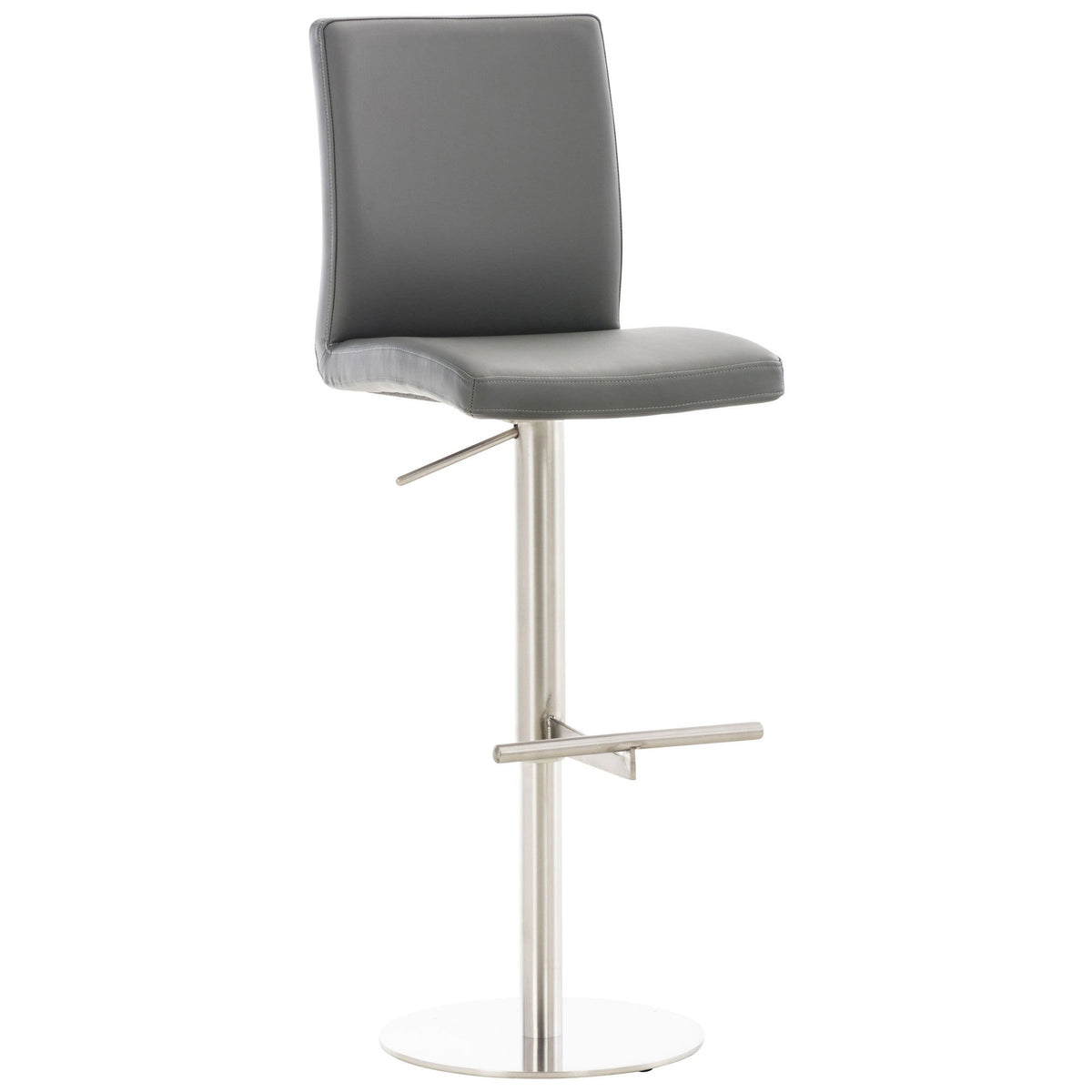 Barhocker Cadiz Kunstleder edelstahl - grau