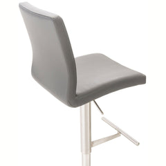 Barhocker Cadiz Kunstleder edelstahl - grau