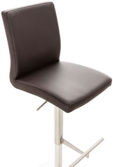 Barhocker Cadiz Kunstleder edelstahl - braun