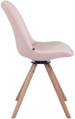 Esszimmerstuhl Troyes Samt Rund natura - pink