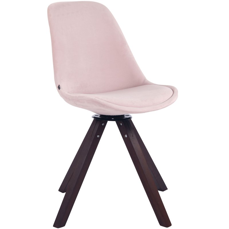 Esszimmerstuhl Troyes Samt Square walnuss - pink
