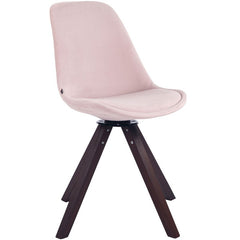 Esszimmerstuhl Troyes Samt Square walnuss - pink