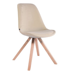 Besucherstuhl Toulouse Samt Square natura - creme
