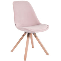 Besucherstuhl Toulouse Samt Square natura - pink