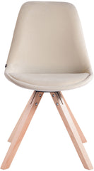 Besucherstuhl Toulouse Samt Square natura - creme