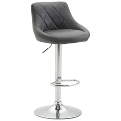 Barhocker Lazio Kunstleder chrom - grau - InfinityMarket
