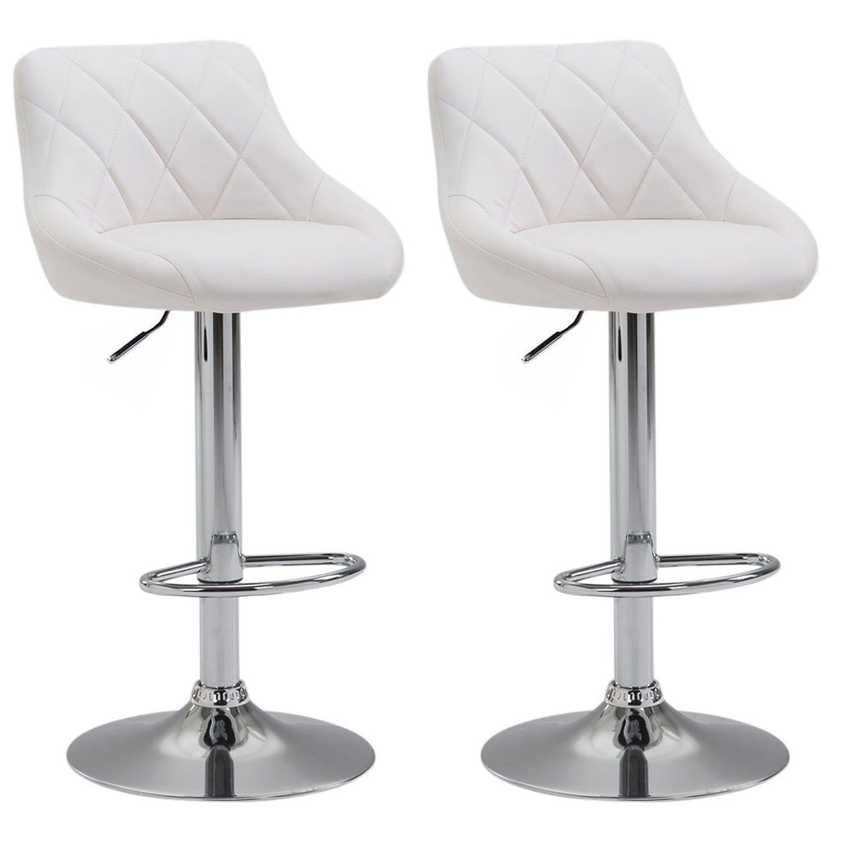 2er Set Barhocker Lazio Kunstleder C - weiß
