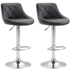 2er Set Barhocker Lazio Kunstleder C - schwarz