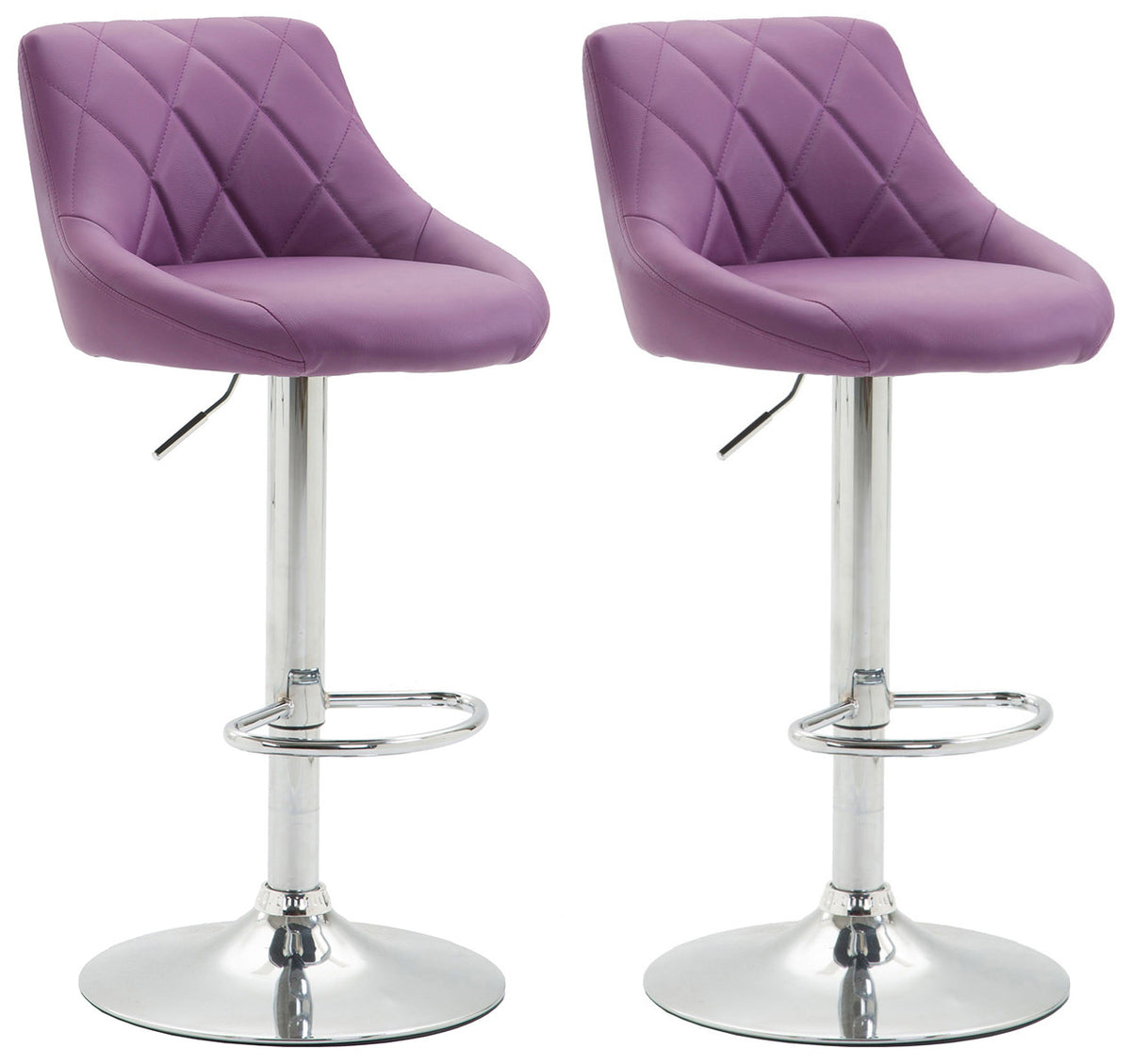 2er Set Barhocker Lazio Kunstleder C - lila