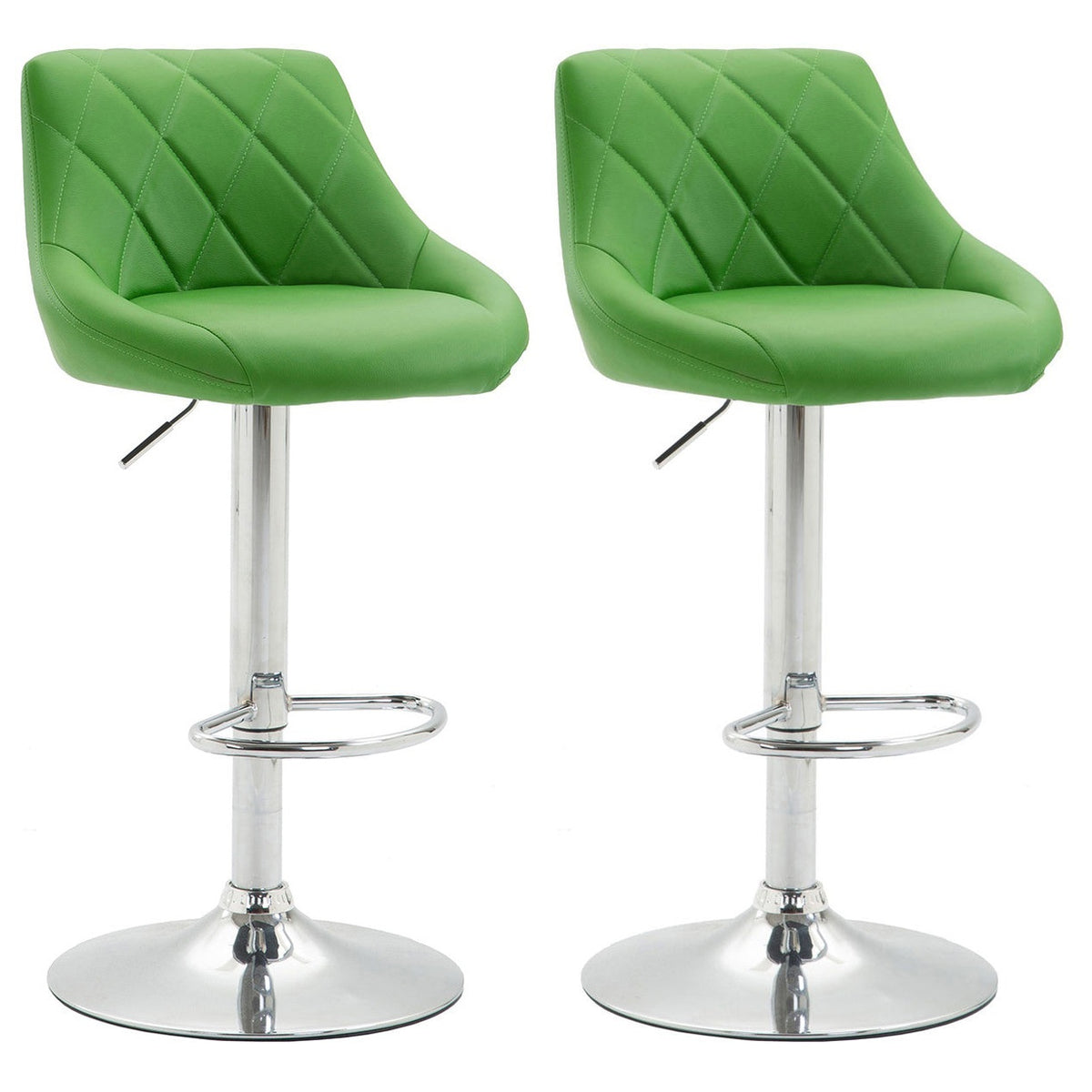 2er Set Barhocker Lazio Kunstleder C - grün