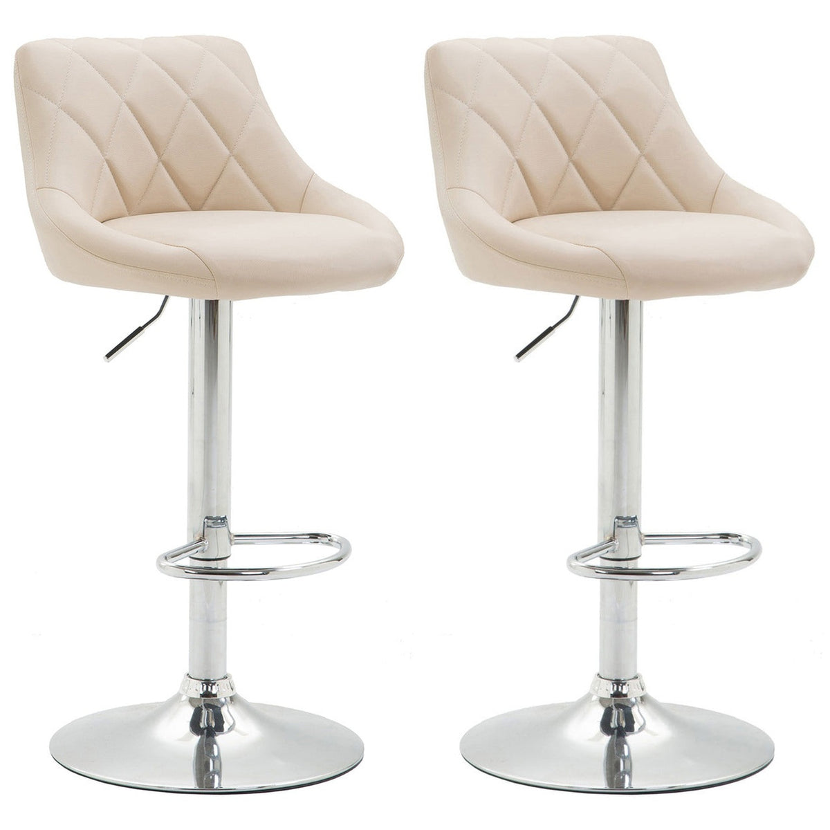 2er Set Barhocker Lazio Kunstleder C - creme