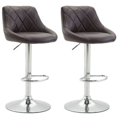 2er Set Barhocker Lazio Kunstleder C - braun