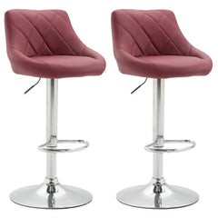 2er Set Barhocker Lazio Kunstleder C - bordeauxrot