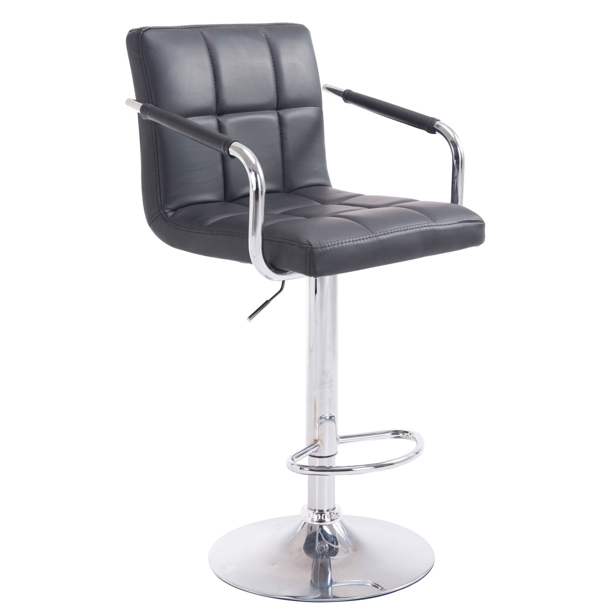 Barhocker Lucy V2 chrom - schwarz - InfinityMarket