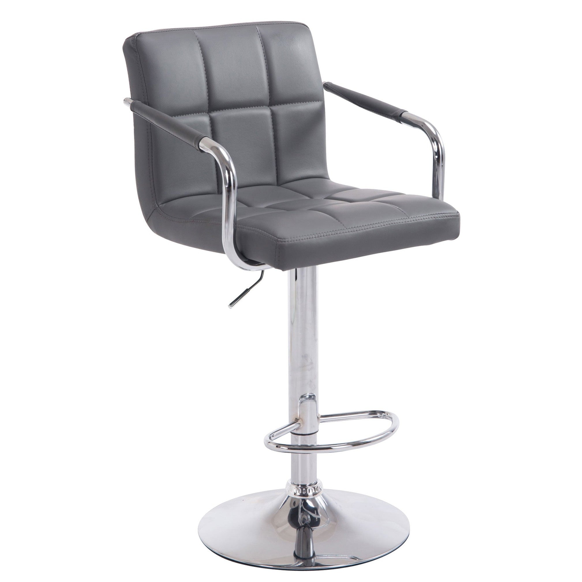 Barhocker Lucy V2 chrom - grau - InfinityMarket