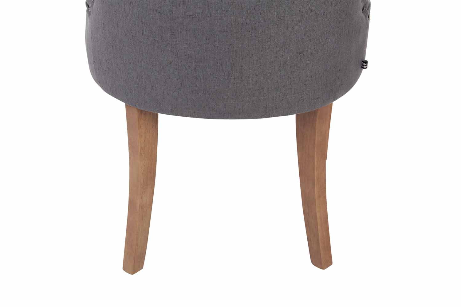 Set di 2 sedie da pranzo Aberdeen in tessuto antik-hell e dunkelgrau, stile Chesterfield con imbottitura e bottoni eleganti.