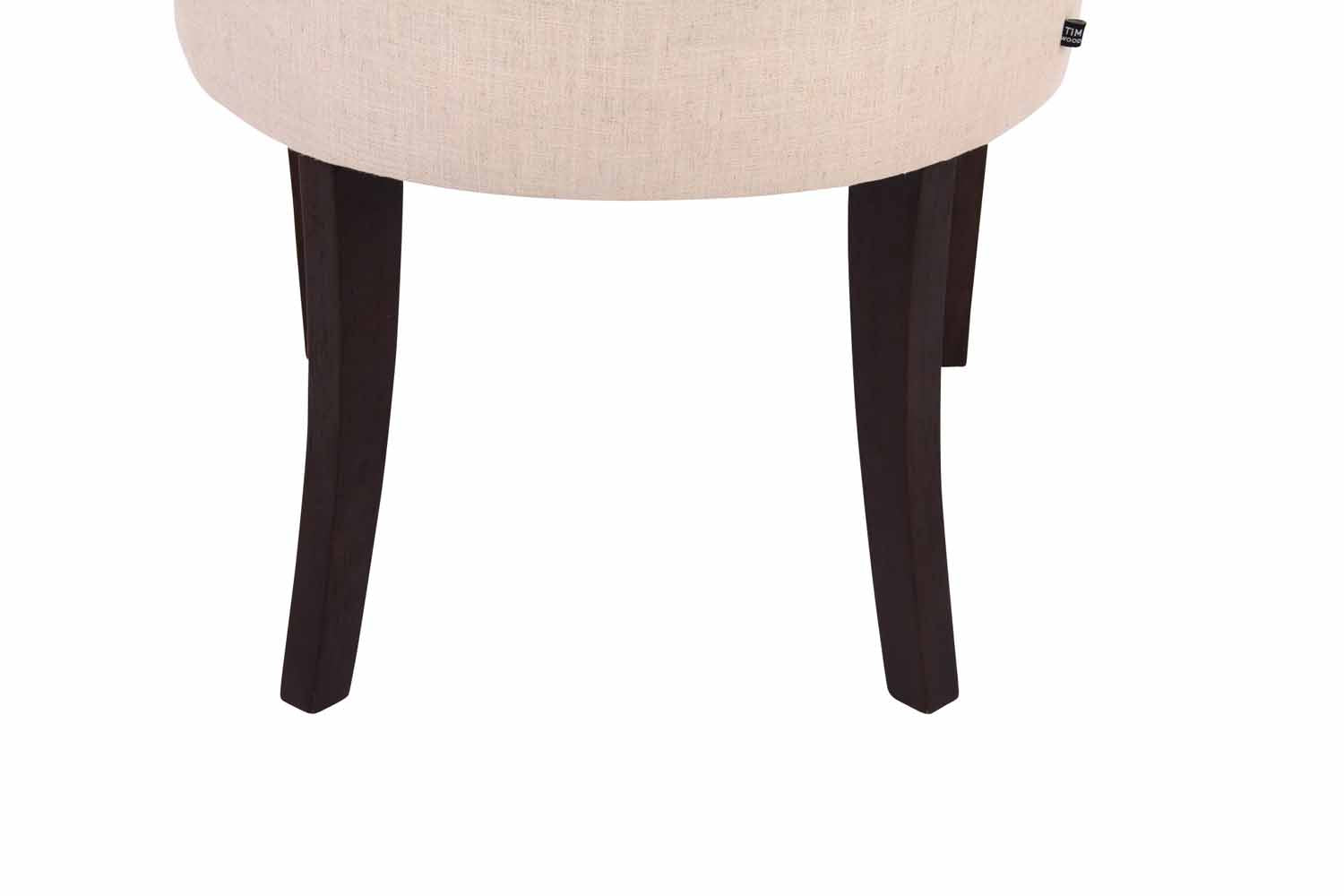 Set di 2 sedie da pranzo Aberdeen in tessuto anticato crema, design Chesterfield con seduta imbottita e bottoni eleganti.