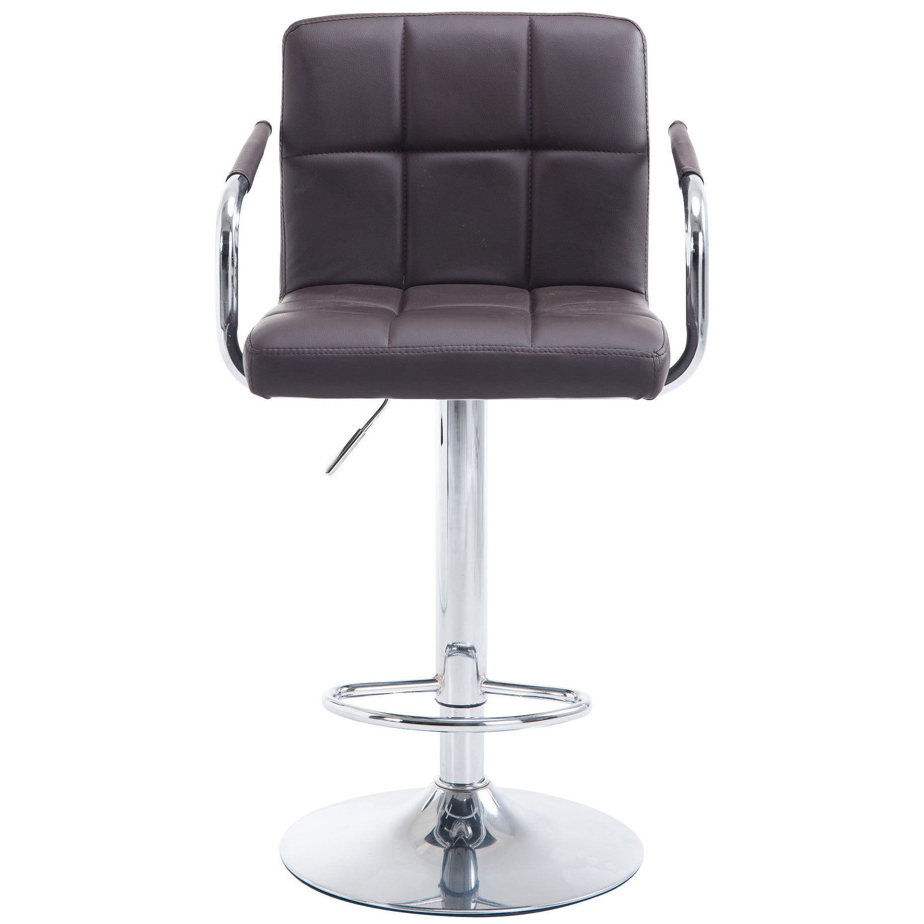 Barhocker Lucy V2 chrom - braun - InfinityMarket