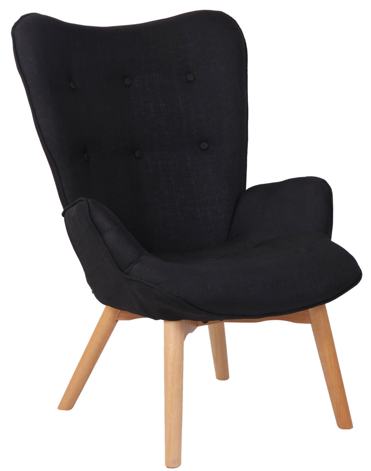 Lounger Durham Stoff - schwarz