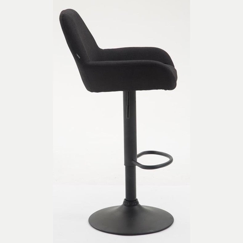 Barhocker Braga Stoff B - schwarz - InfinityMarket