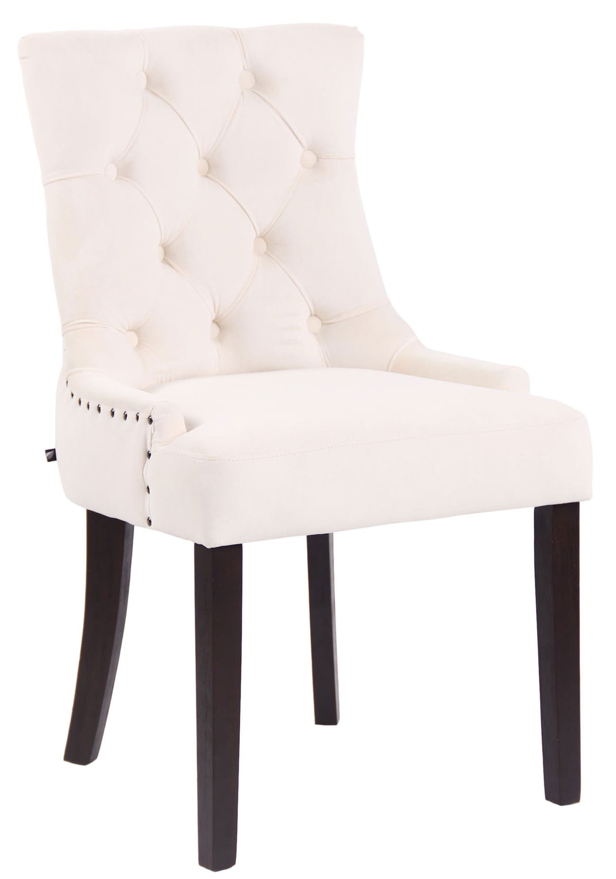Esszimmerstuhl Aberdeen Samt antik - creme