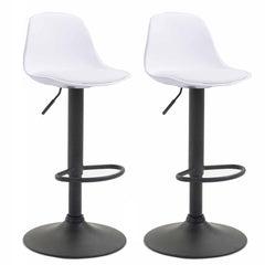 2er Set Barhocker Kiel Kunststoff schwarz - weiß