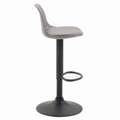 2er Set Barhocker Kiel Kunststoff schwarz - grau