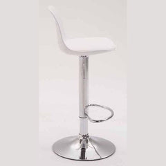 2er Set Barhocker Kiel Kunststoff chrom - weiß