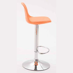 2er Set Barhocker Kiel Kunststoff chrom - orange