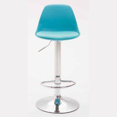 2er Set Barhocker Kiel Kunststoff chrom - blau