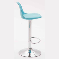 2er Set Barhocker Kiel Kunststoff chrom - blau