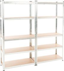 2er Set Steckregal G 90x40x180 cm - silber