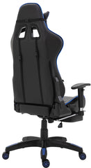 Racing Bürostuhl Turbo mit Fußablage glanz - schwarz/blau