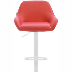 Barhocker Braga Kunstleder weiß - rot