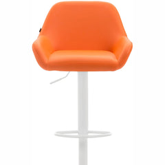 Barhocker Braga Kunstleder weiß - orange